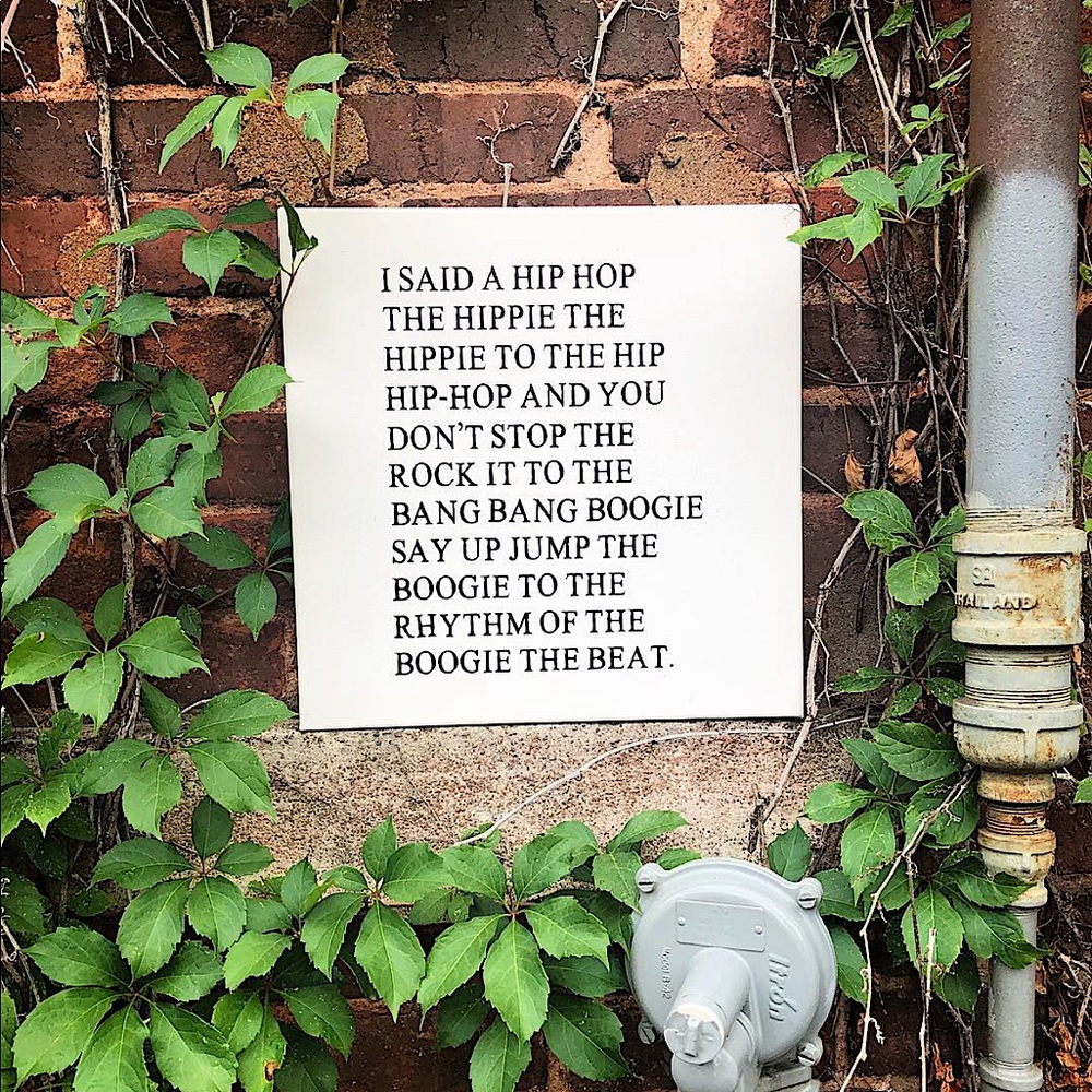 Handmade Hip Hop Canvas 14” x 14” Wall Decor